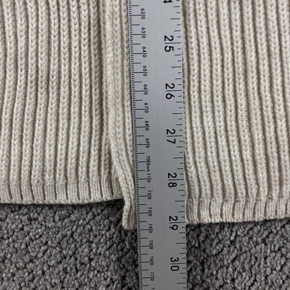 Fat Face Cardigan Sweater Women's Size 14 Ivory Open Front Ribbed - Picture 7 of 7